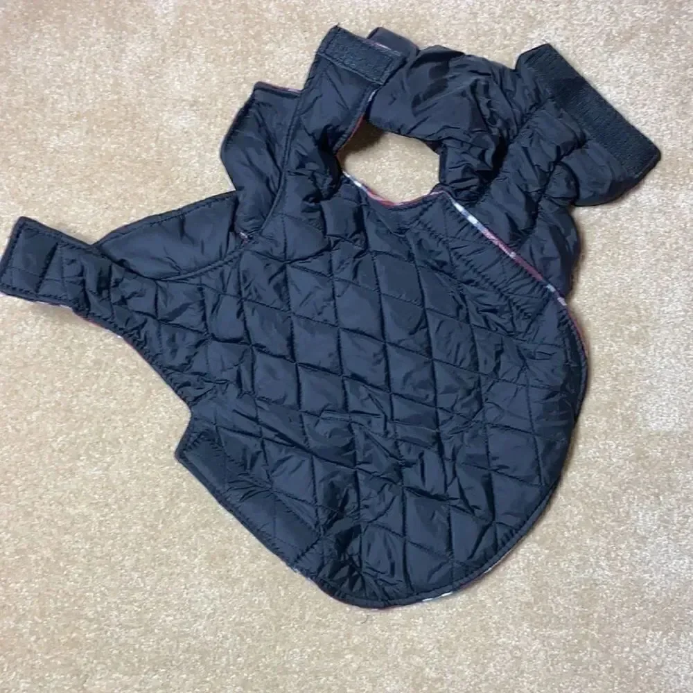 Dog / Pet Plaid Coat with Velcro - Brand New